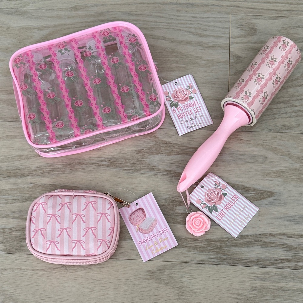 Love & Roses set of 3 travel essentials